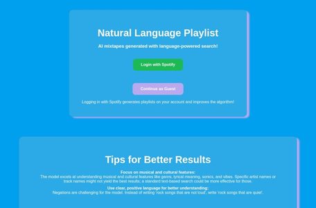 Natural Language Playlist